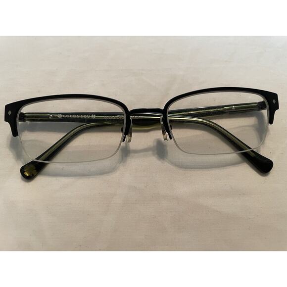 Lucky Brand Other - Lucky Brand Tripper Half-Rim Eyeglasses Black Green Clover 52-19-140 FRAMES ONLY